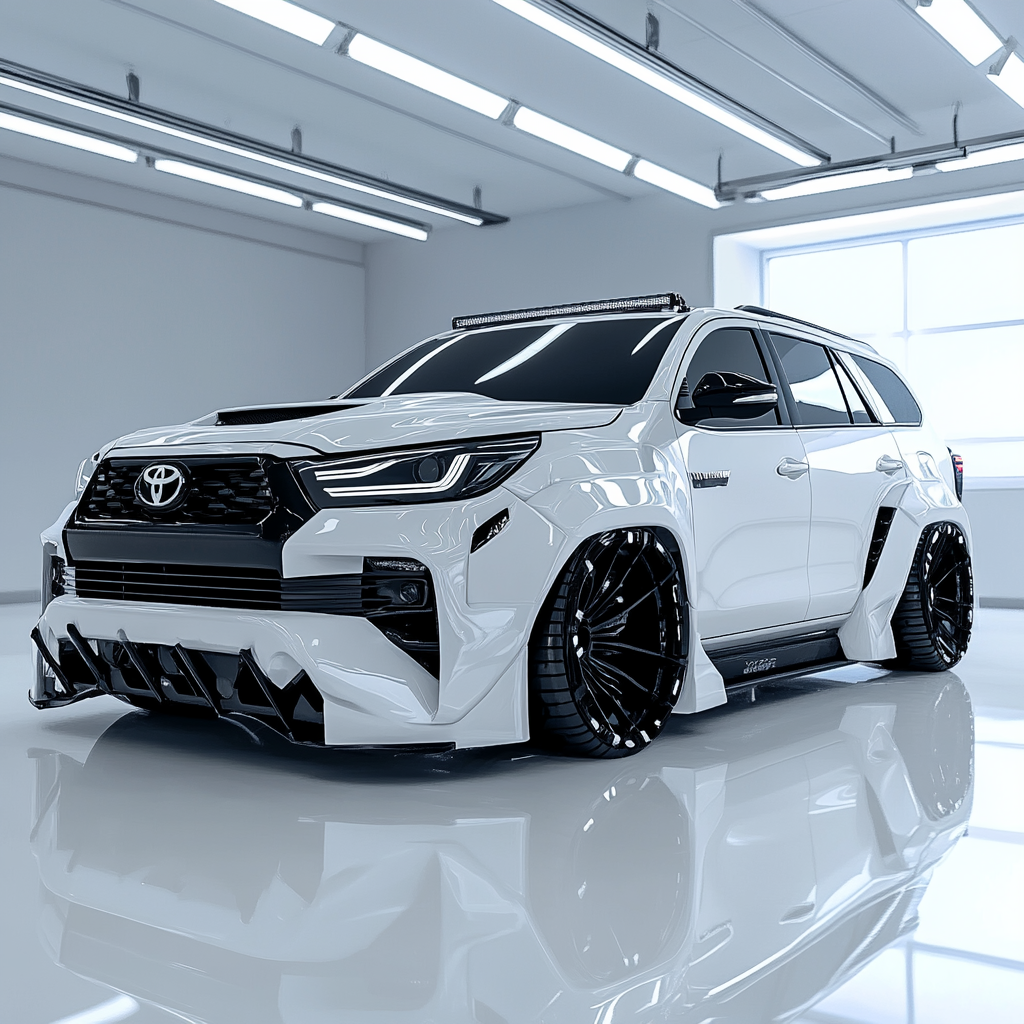 The Elegant 2025 Toyota Fortuner in White Garage