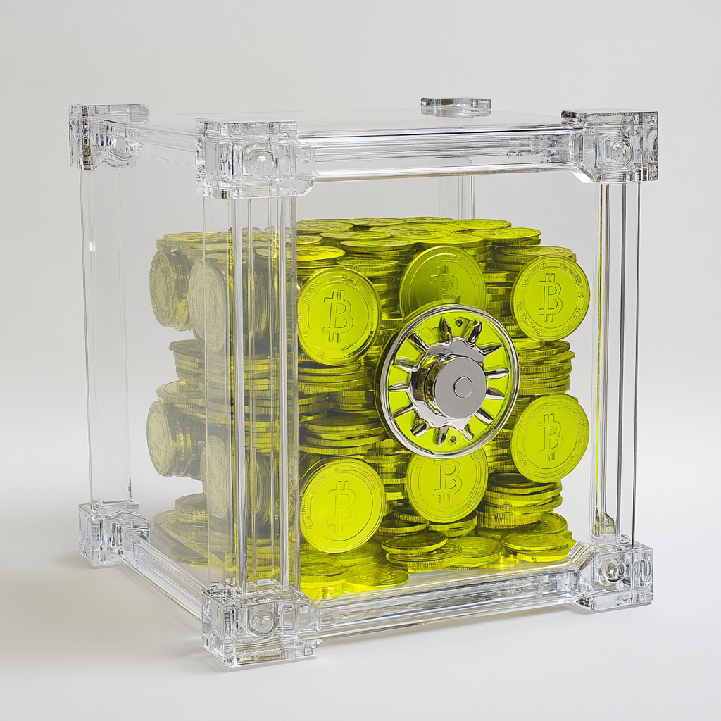 The Empty Shiny Safe With Colorful Coins