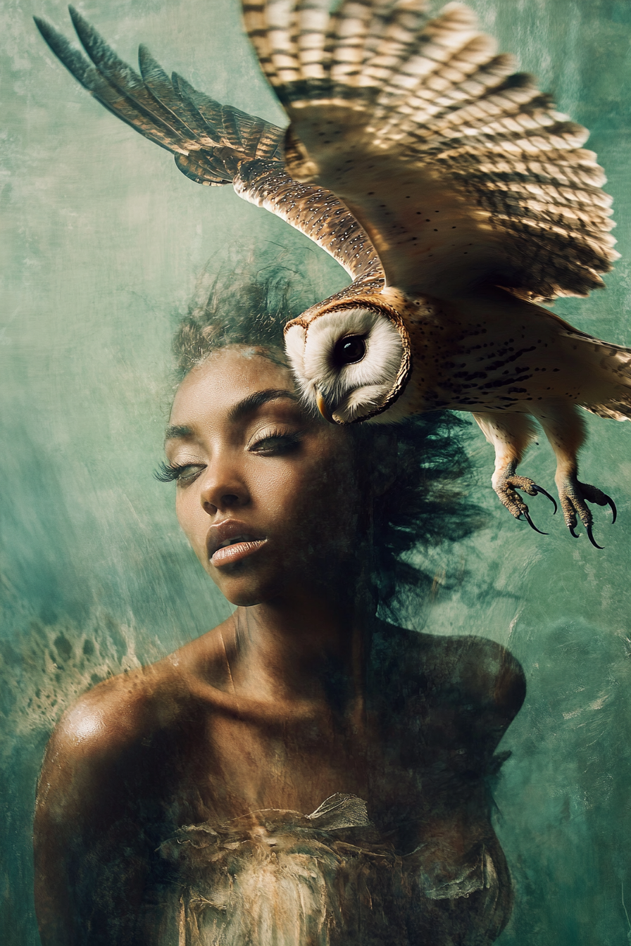 The Enchanting Portrait of a Woman with an Owl