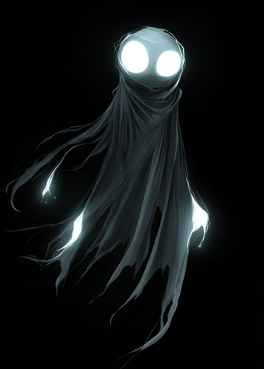 The Ethereal, Shadowy Cloak Creature in Night