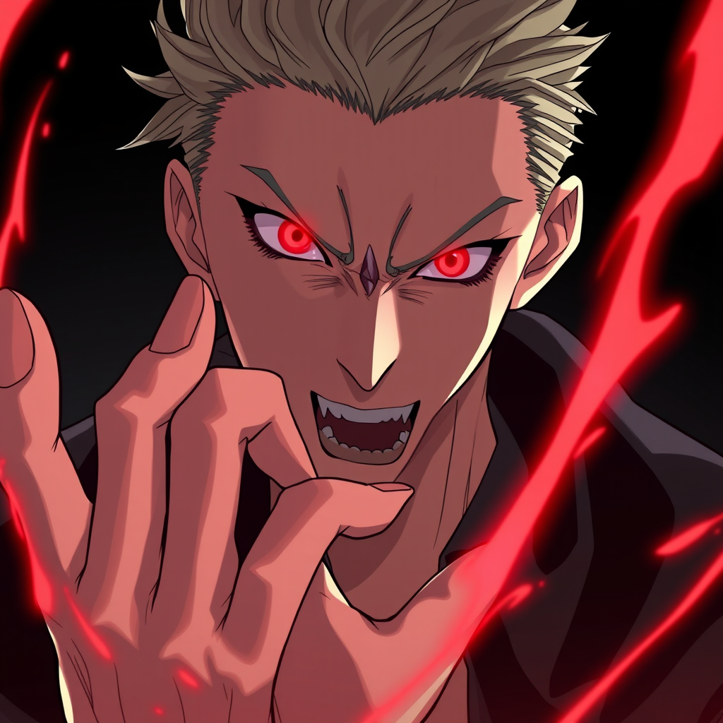 The Evil Satoru Gojo with Red Eyes in HD