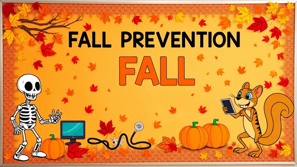 The Fall Prevention Bulletin Board Highlights Autumn Safety