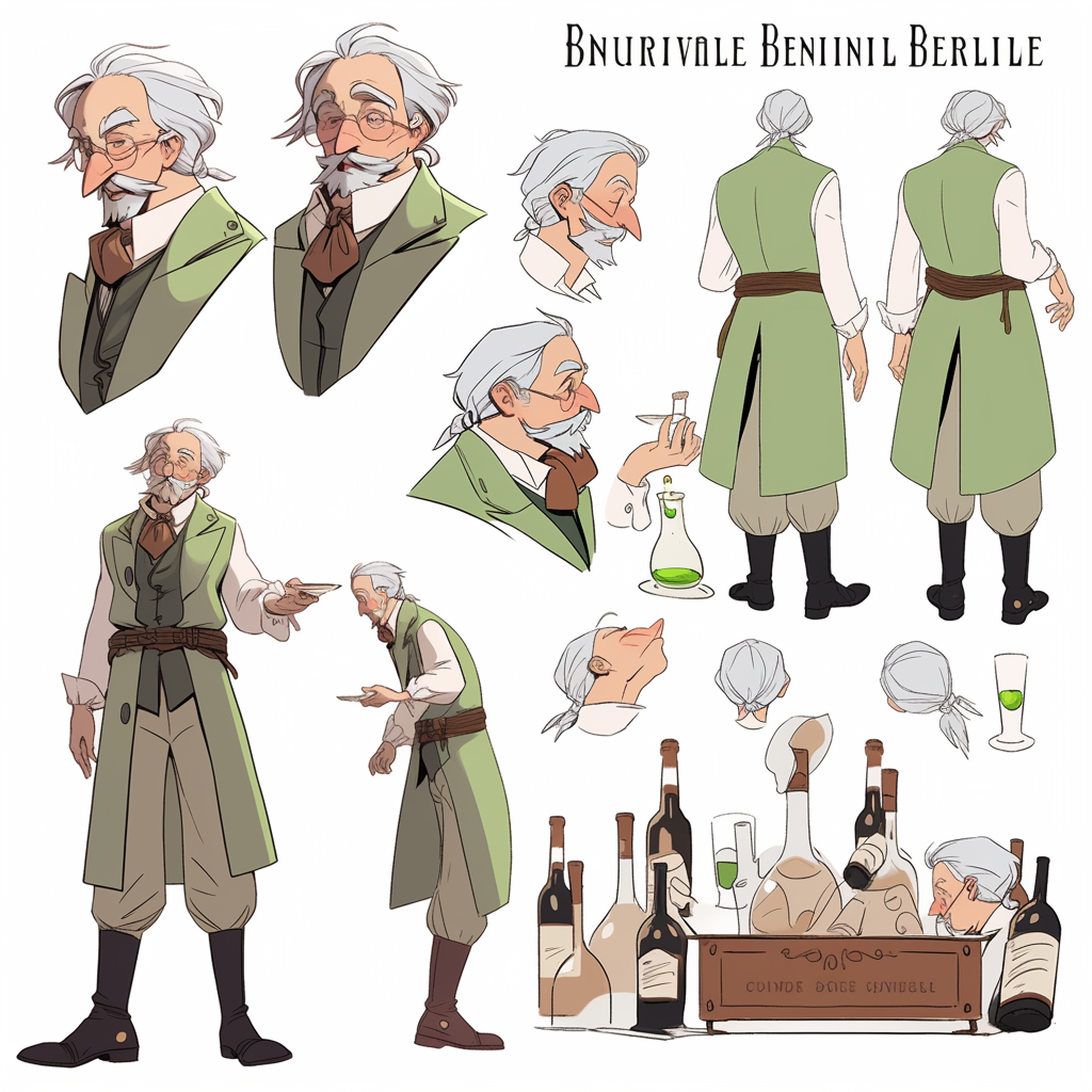 The French doctor who created absinthe character- Animation