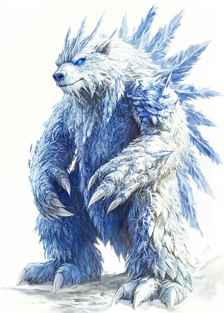 The Frostmire: A Bear-Like Beast in Winter Fantasy