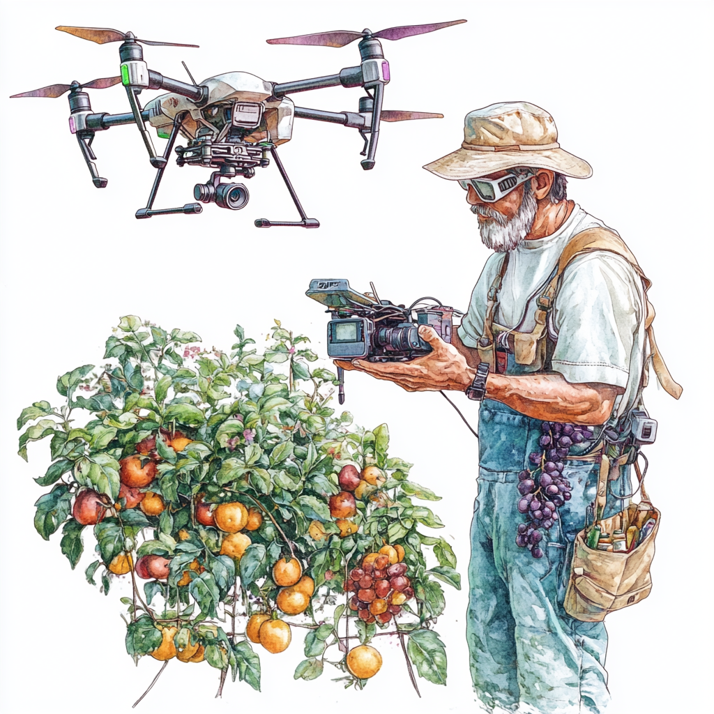 The Gardening Drone: A Children's Book Illustration