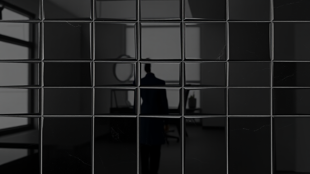 The Glossy Black Square Tile Wall