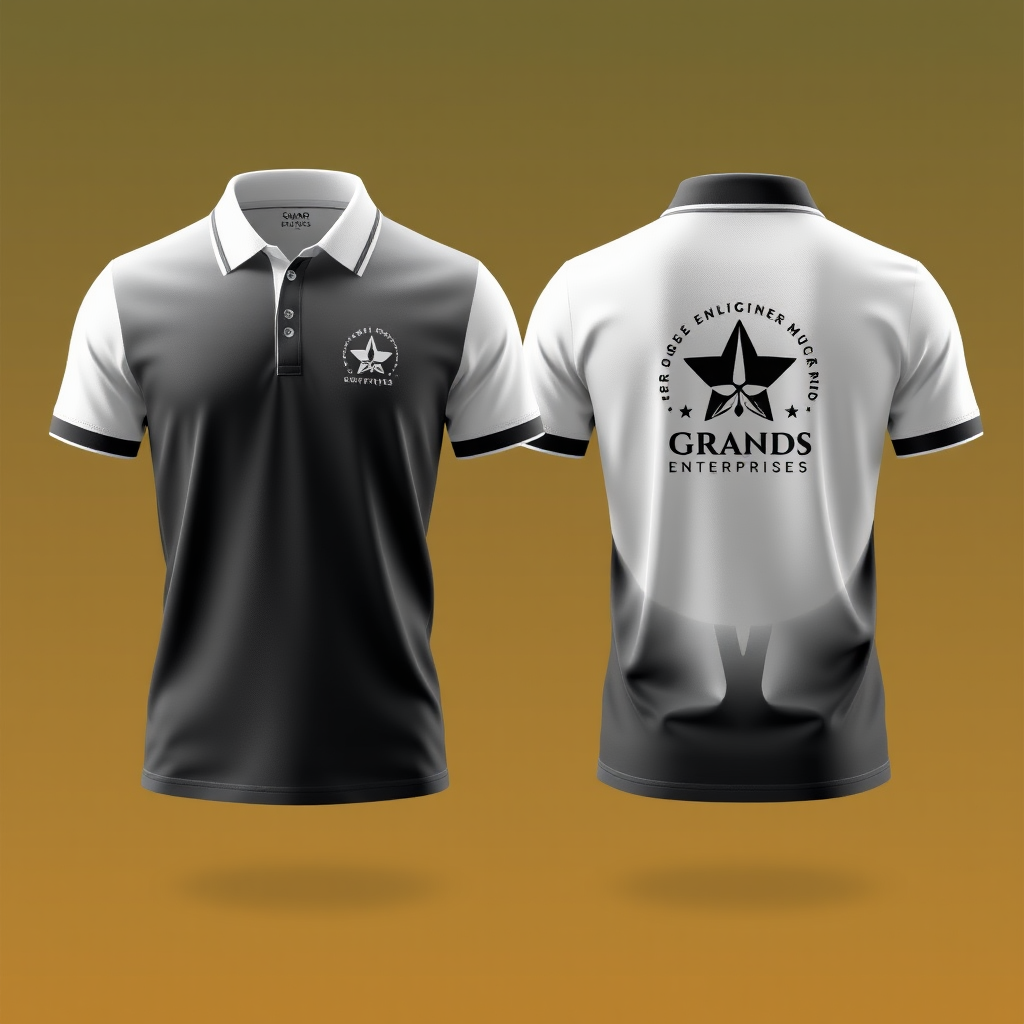 The Grand Enterprises Logo on Polo Shirt Mockup