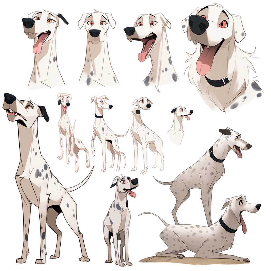 The Happy Whippet Dog with Gray Spots