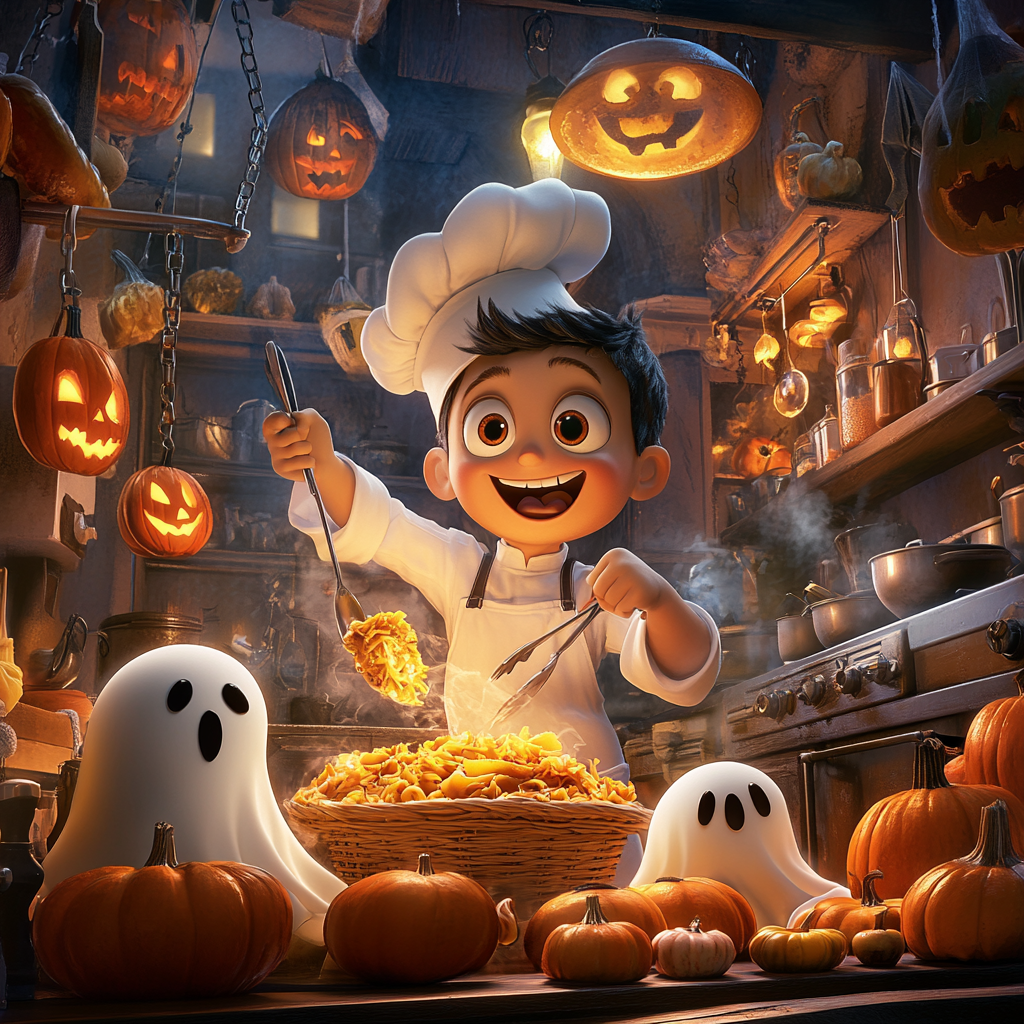 The Haunted Italian Chef's Halloween Feast Poster