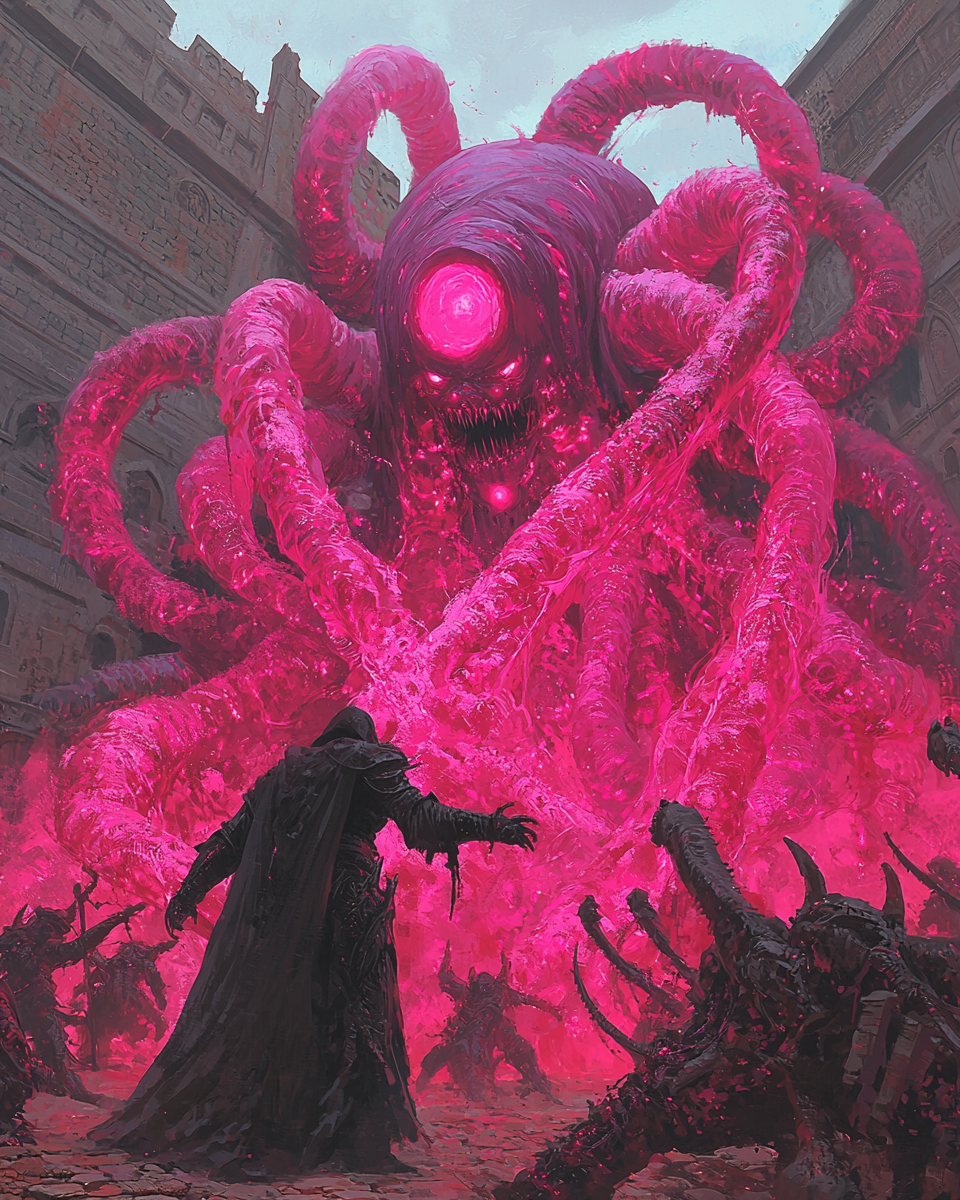 The Illithid Goddess Enthralling the Captured King