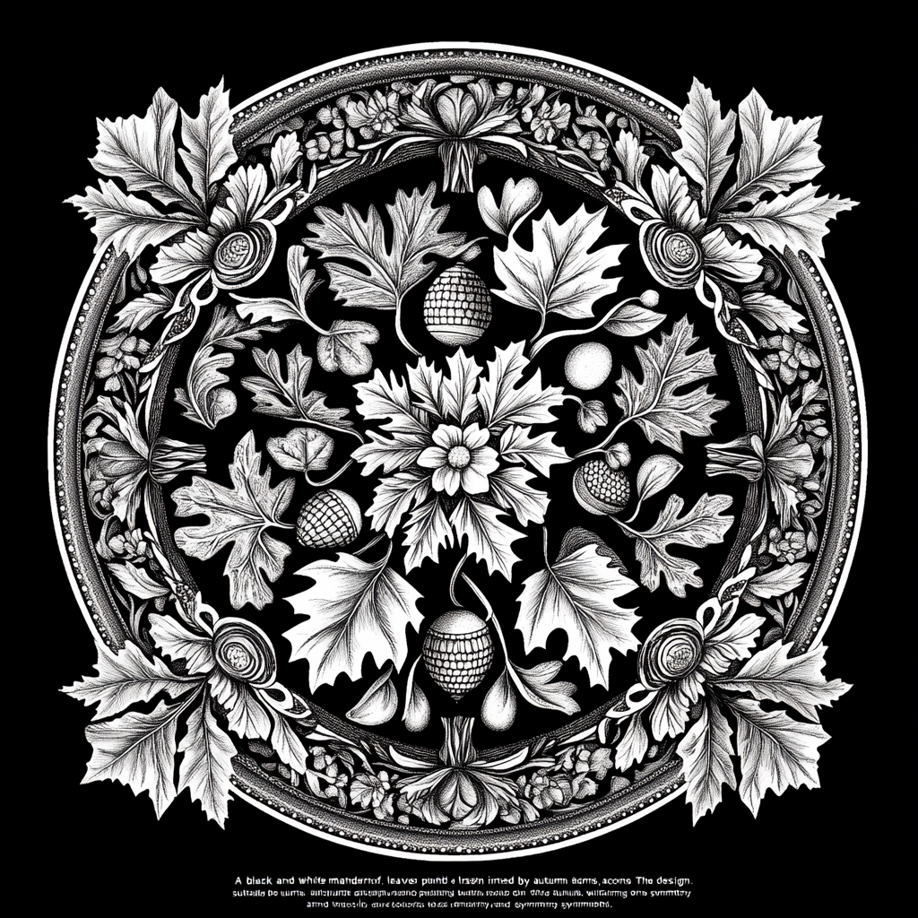 The Intricate Autumn-Inspired Mandala Coloring Page