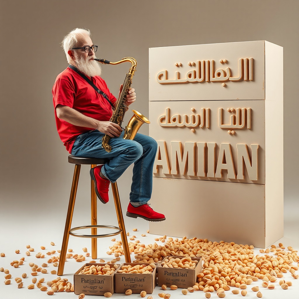 The Iranian saxophonist playing music near pistachios_BLOCKS.