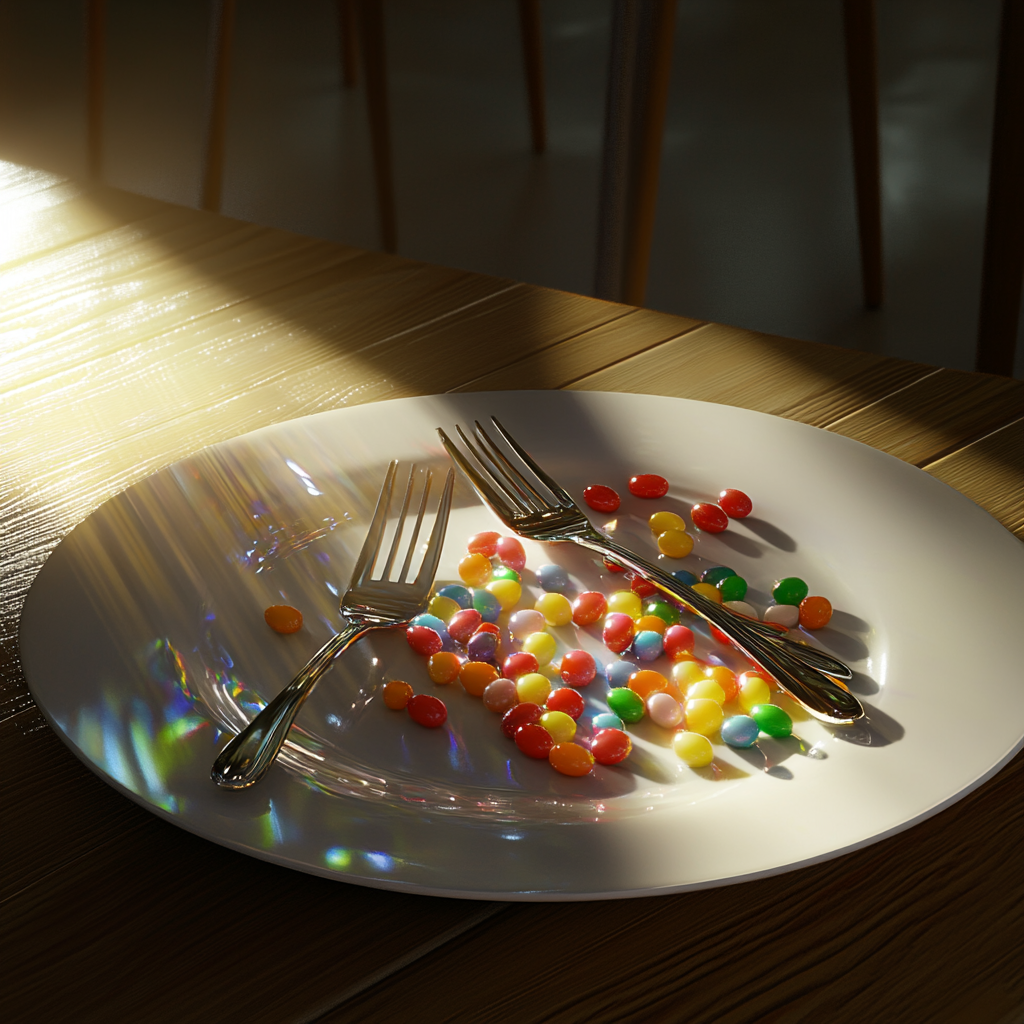 The Jelly Bean Table Setting in Sunlight