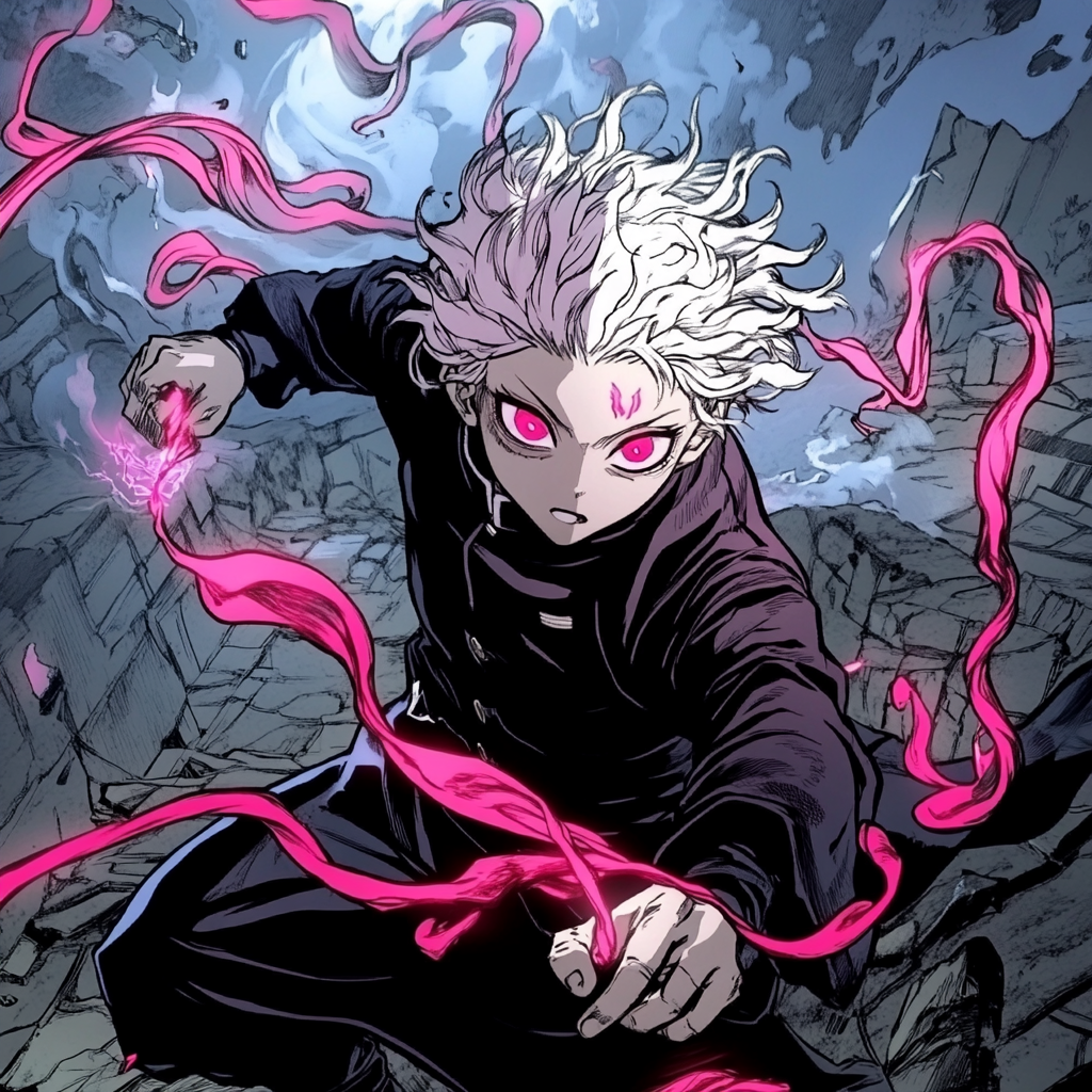 The Jujutsu Kaisen Sorcerer Weaving Cursed Energy