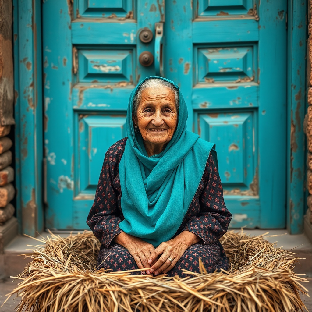 The Kind Old Woman in Traditional Dress