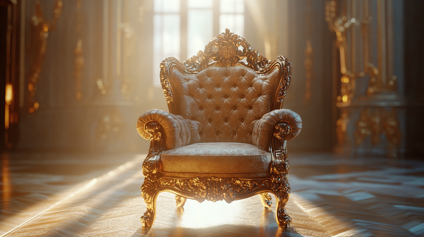 The King's Luxury Throne in Cinematic Lighting