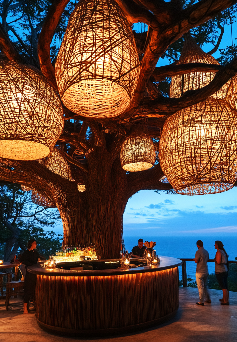 The Magical Tree Bar with Basket Lights