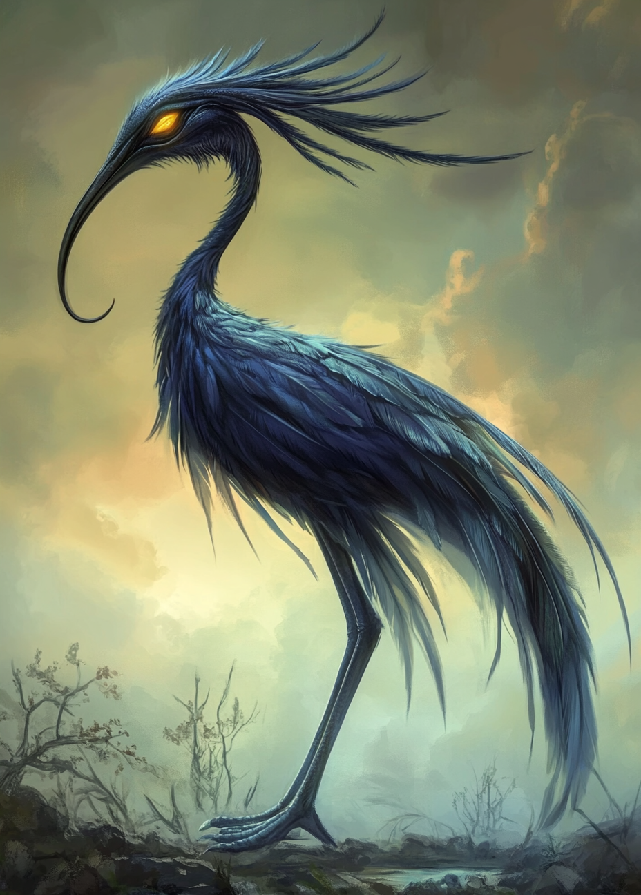 The Mechanical Whistlebeak Bird in Fantasy Art