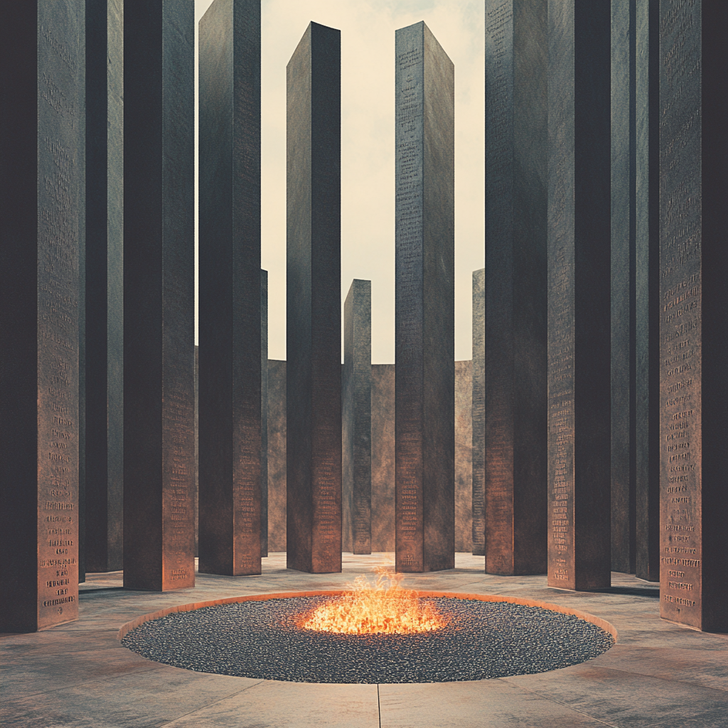 The Memorial of Fallen Soldiers with Eternal Flame