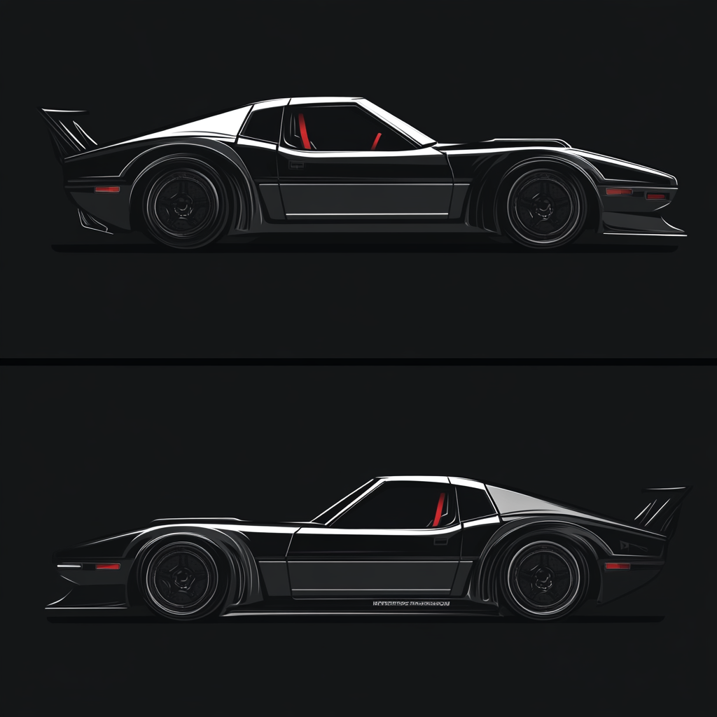 The Modified Sports Car: A Vector Illustration