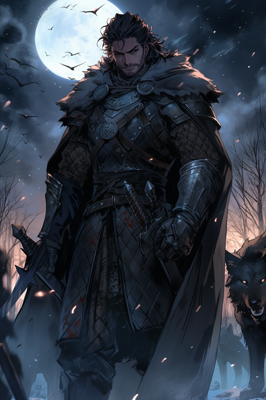 The Moonlit Northern King on Battlefield