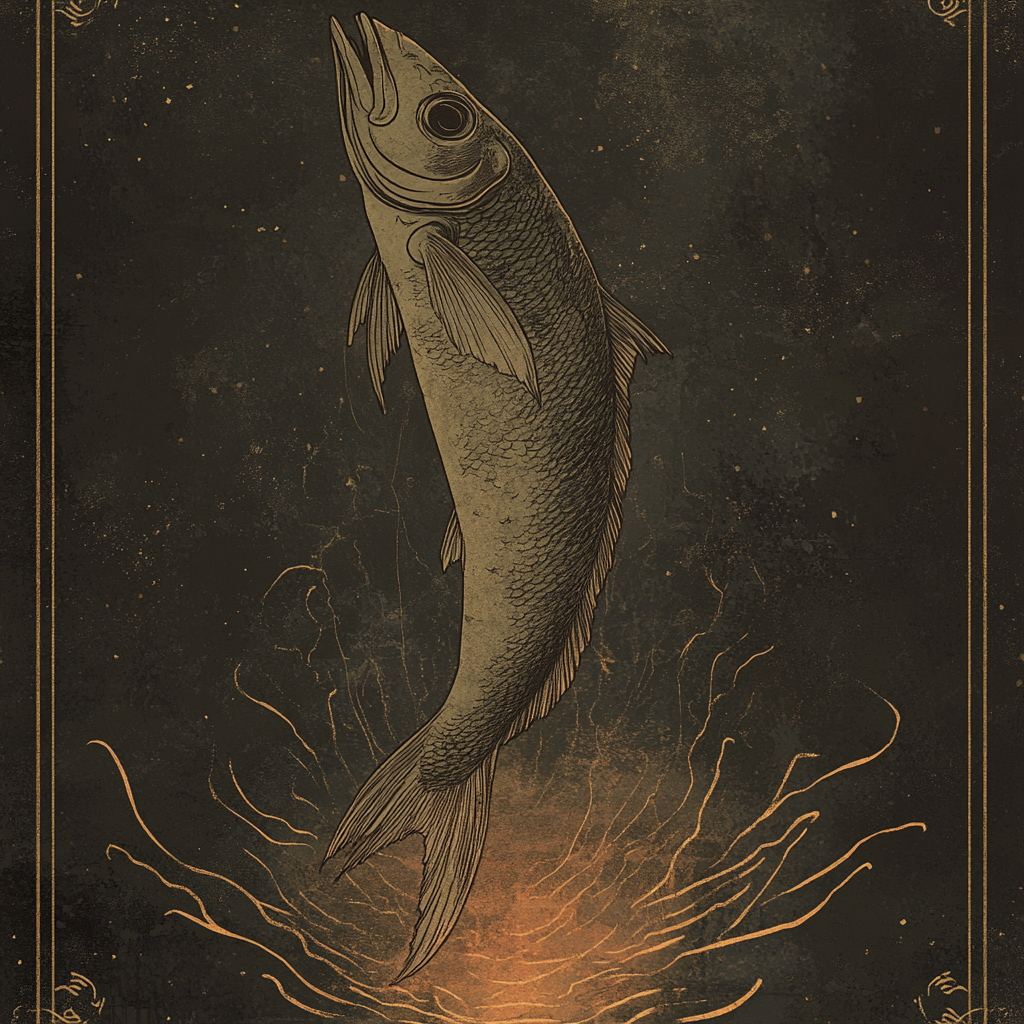 The Mysterious Sardine Tarot Card Design