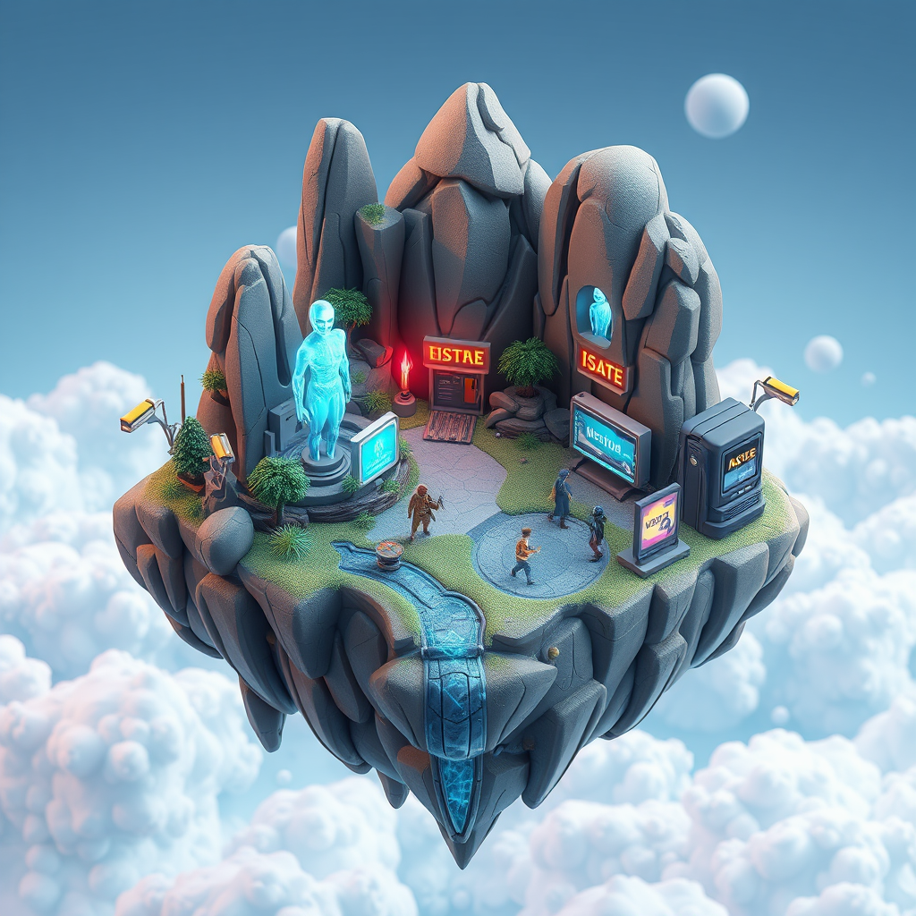 The Mysterious Sci-Fi Mini-World on a Floating Island