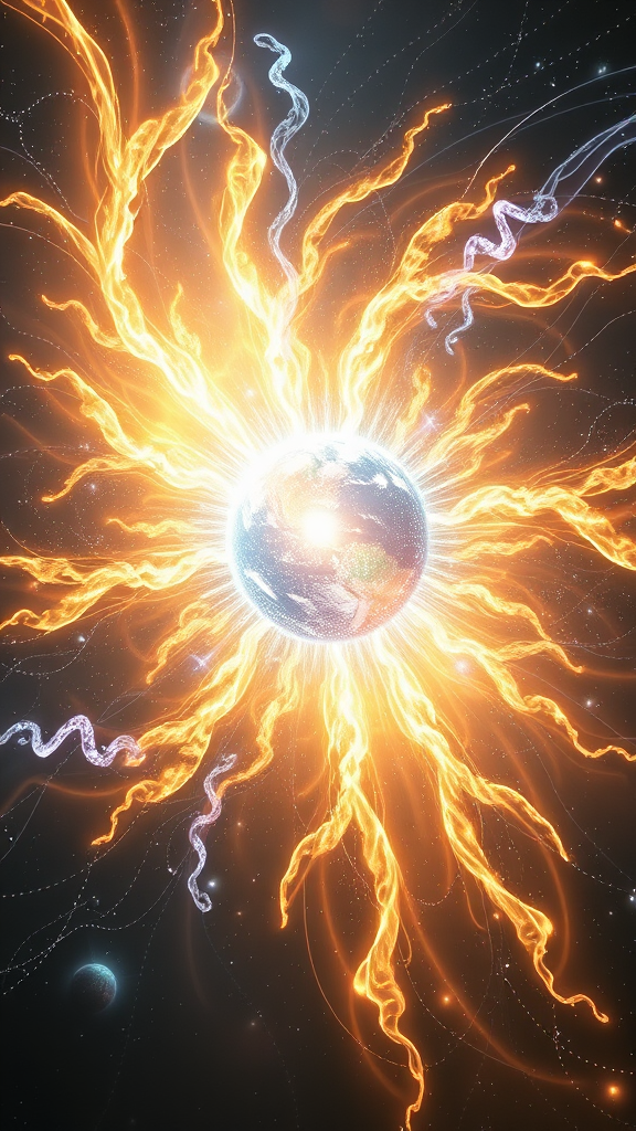 The Mystical Awakening Energy Vortex in Space