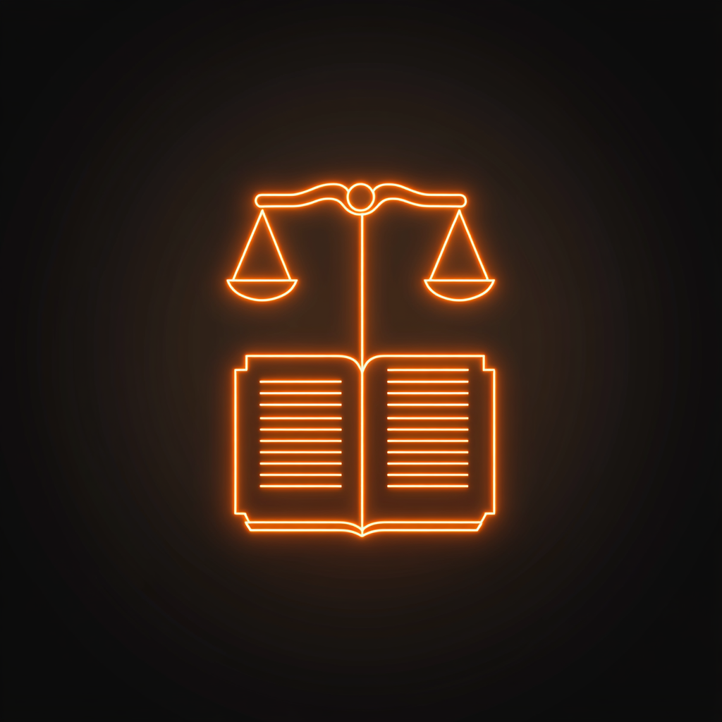 The Neat Justice Document Icon With Orange Lines.