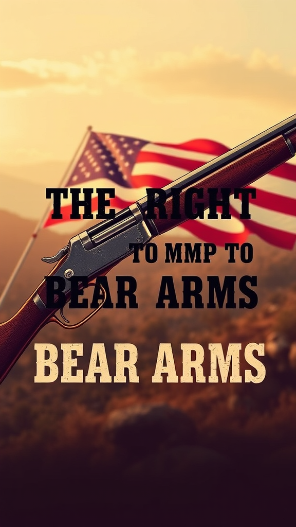 The Patriotic Musket, A Vintage-style Mobile Wallpaper