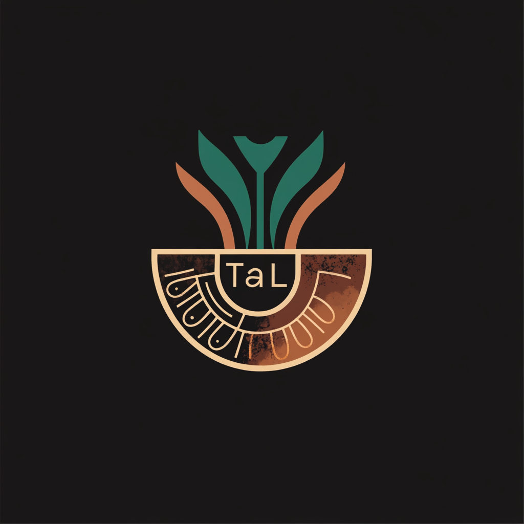 The Percussionist Tal Eyal Logo with World Music Motifs