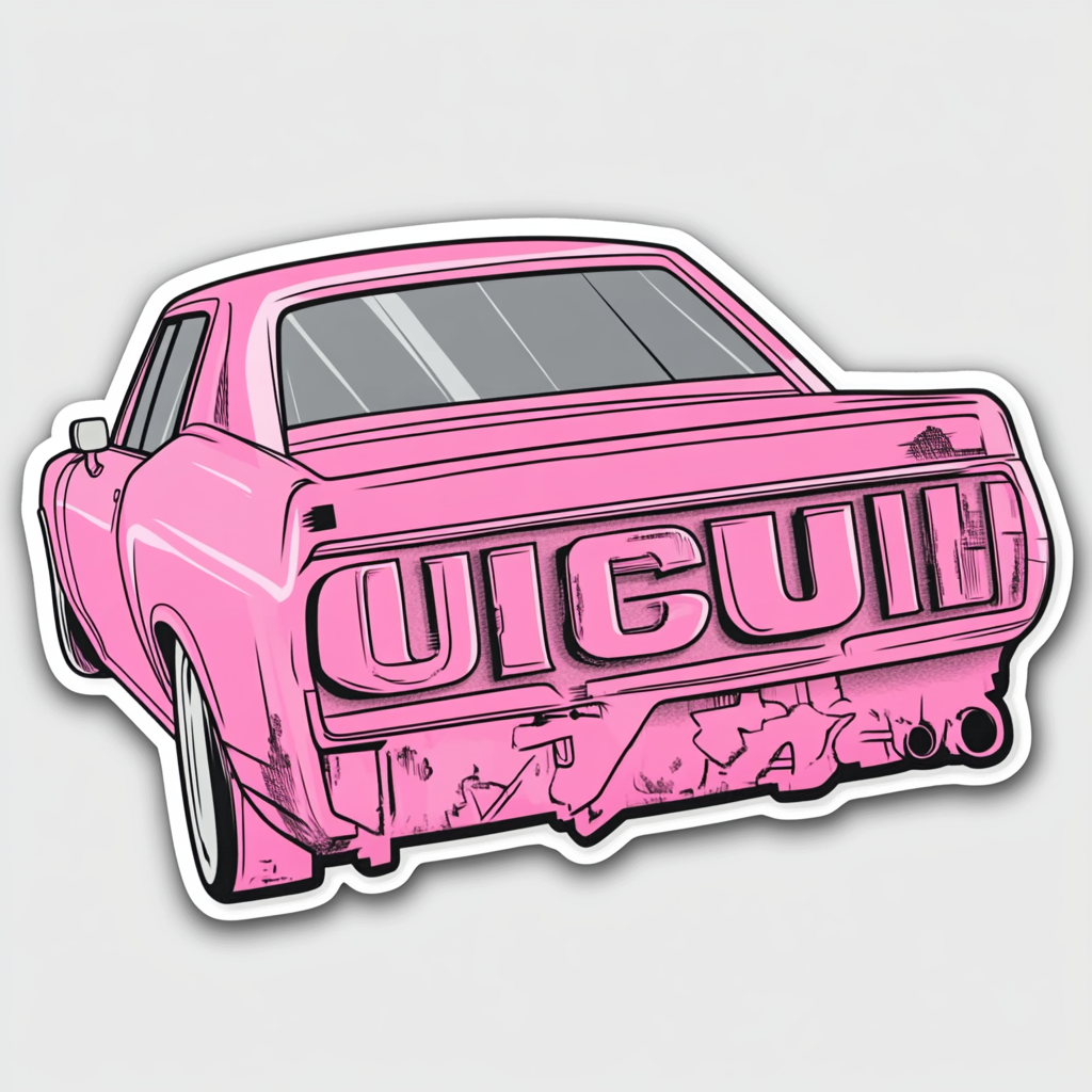 The Pink '脏宝宝Club' Sticker Design