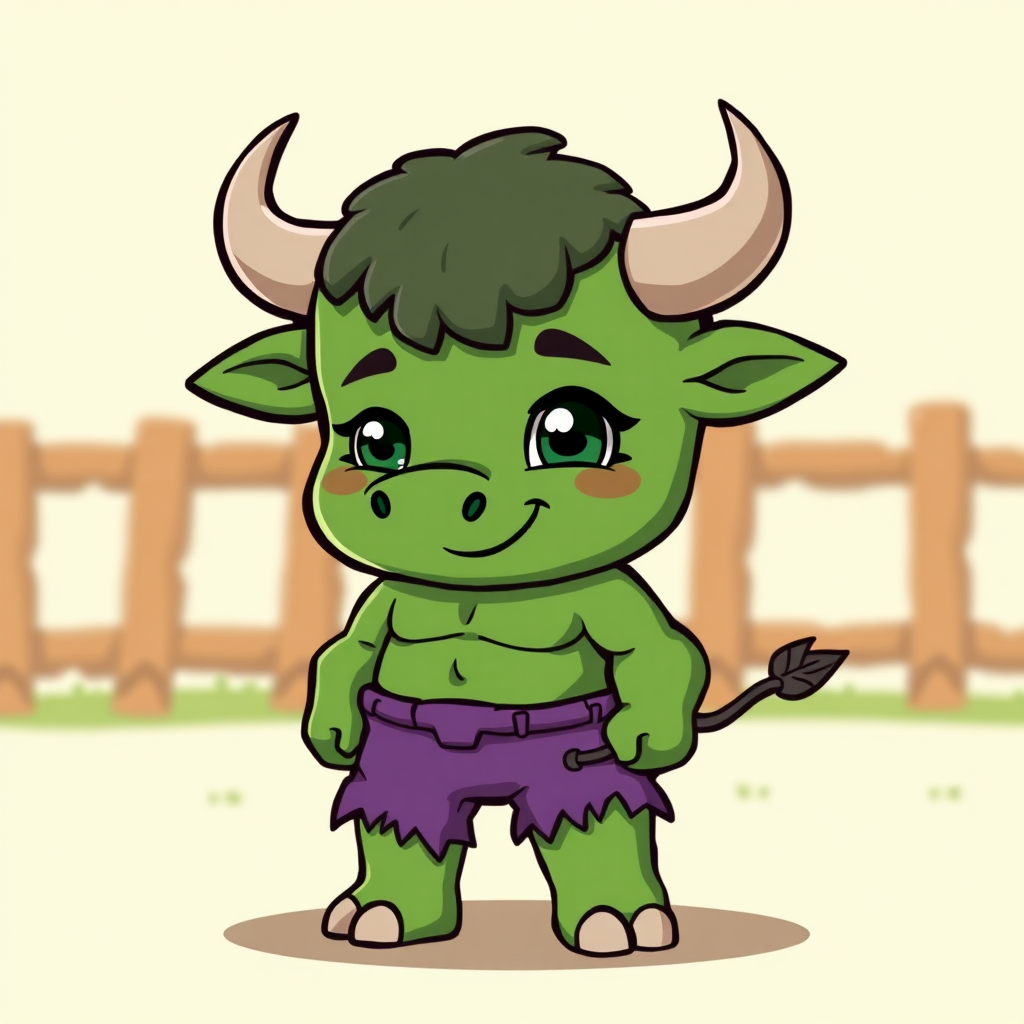 The Playful Green Bull: Chibi Hulk's Adventure