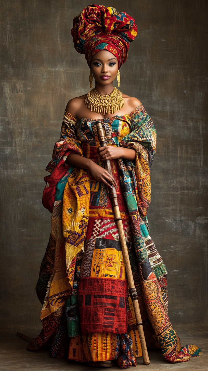 The Powerful Ghanaian Queen in Traditional Attire