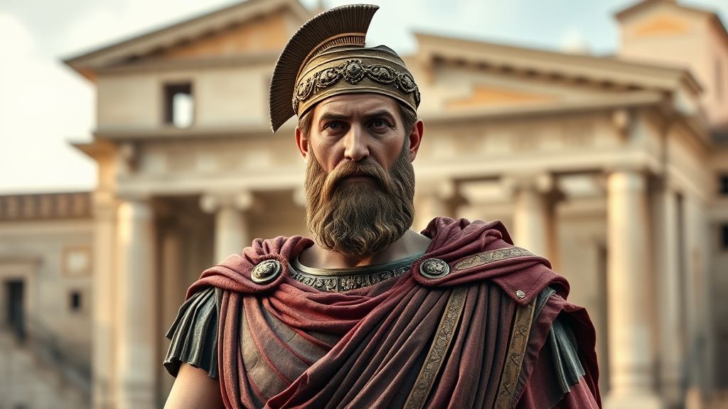 The Proud Roman Emperor in 4k Image