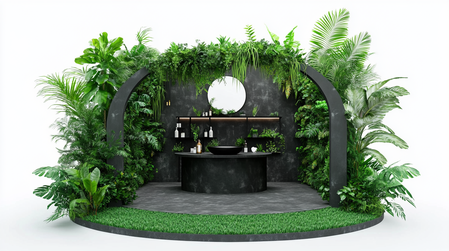 The Rainforest-Inspired Island Pop-up Booth Structure