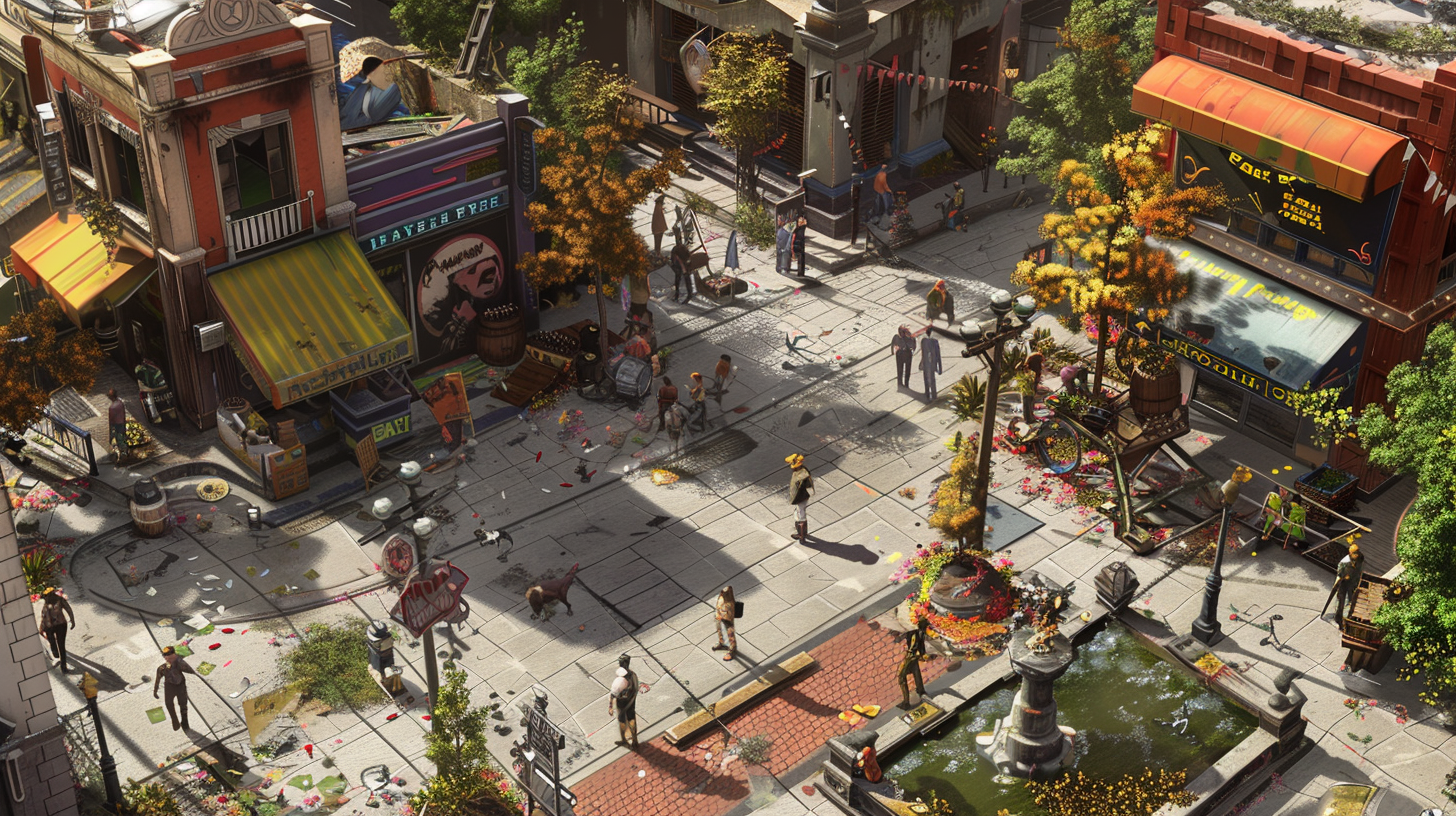 Realistic Fallout Video Game Isometric Style