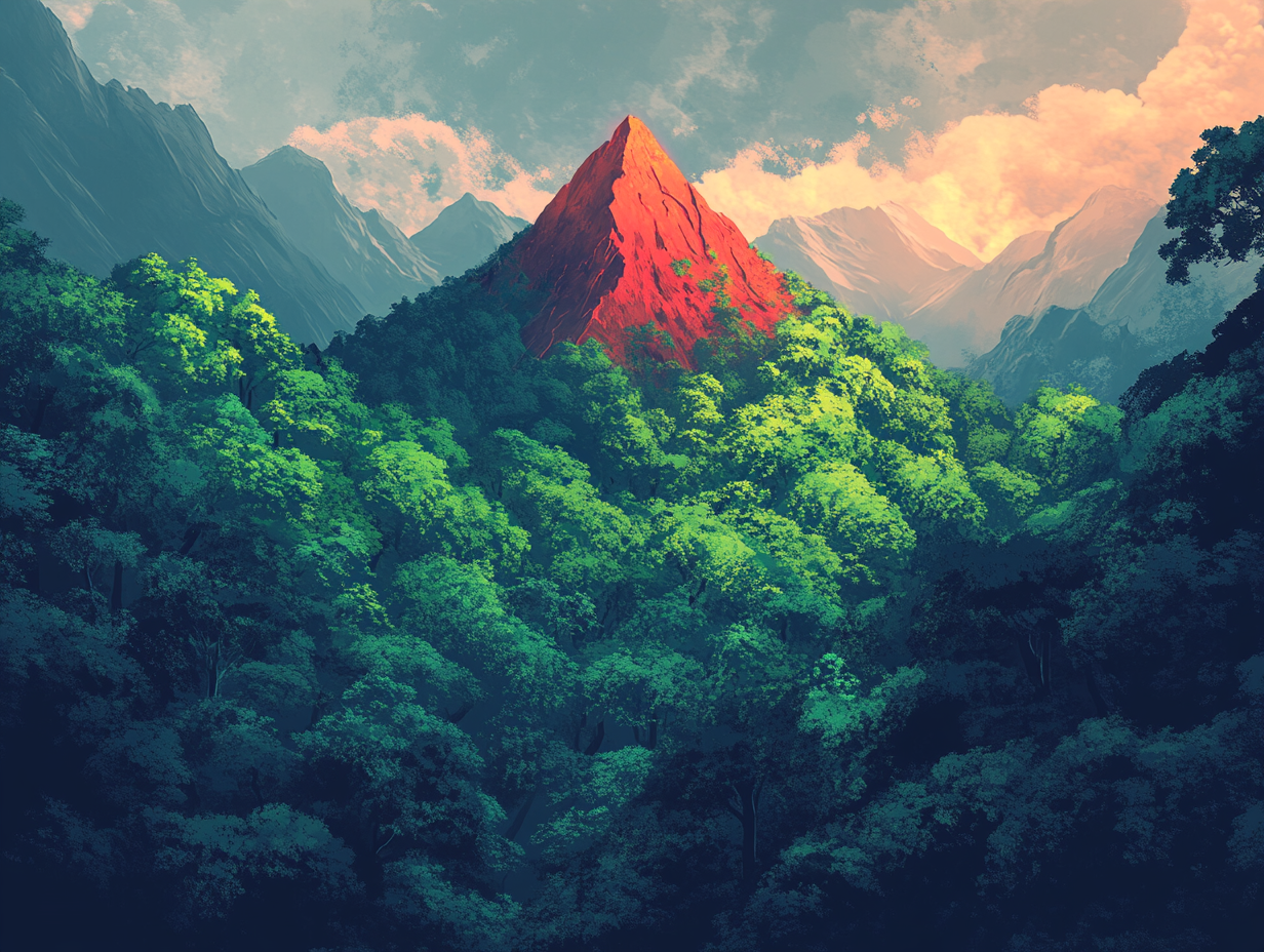 The Red Mountain in Enchanted Forest