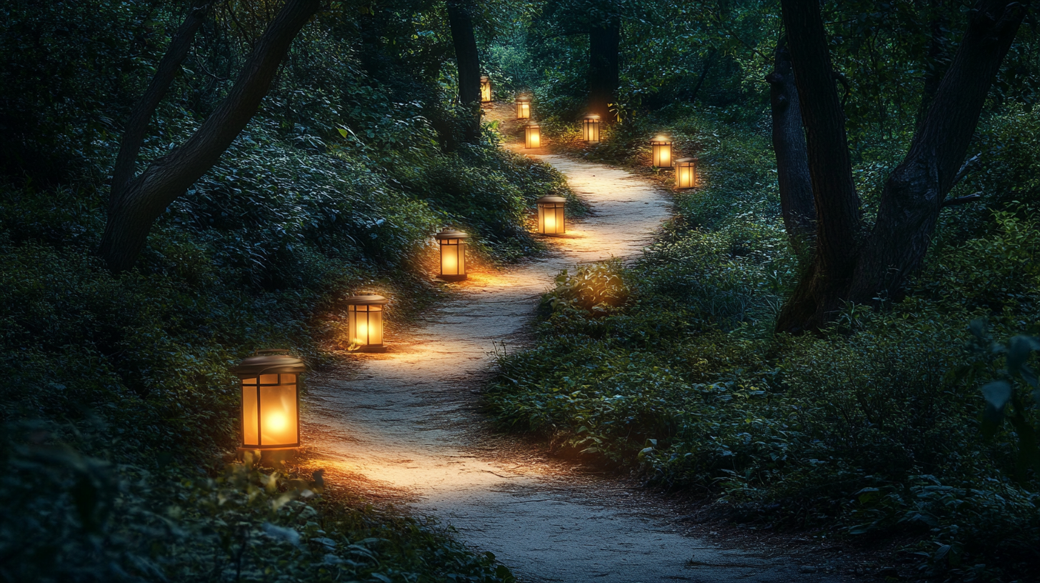 The SMART Path through Forest Lanterns and Sunlight