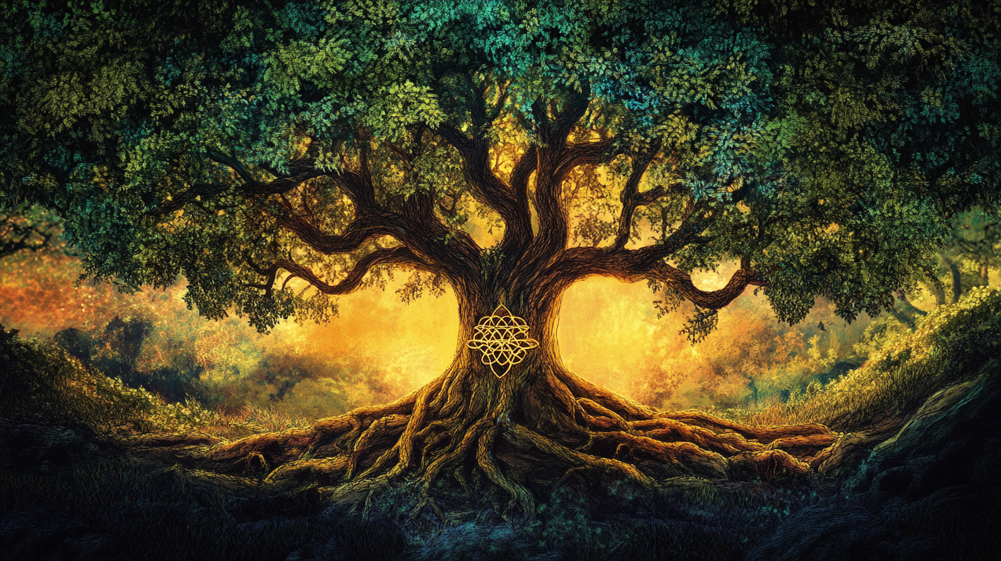 The Sacred Tree of Life in Vibrant Colors