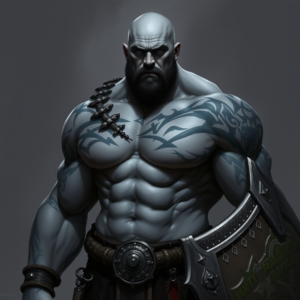 The Sad, Muscular, Bald Barbarian from Dungeons and Dragons