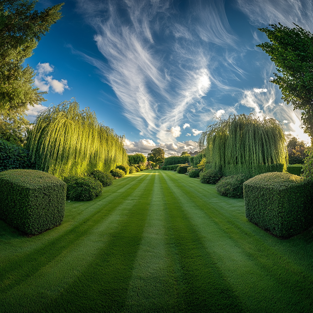 The Serene Lawn with Perfect Hedge Boundaries