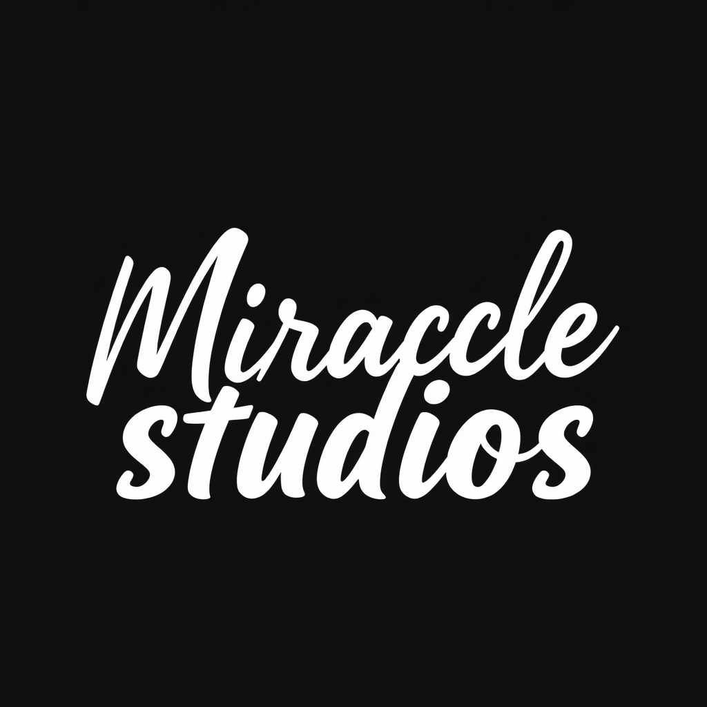 The Slanted 'Miracle Studios' Typographic Logo