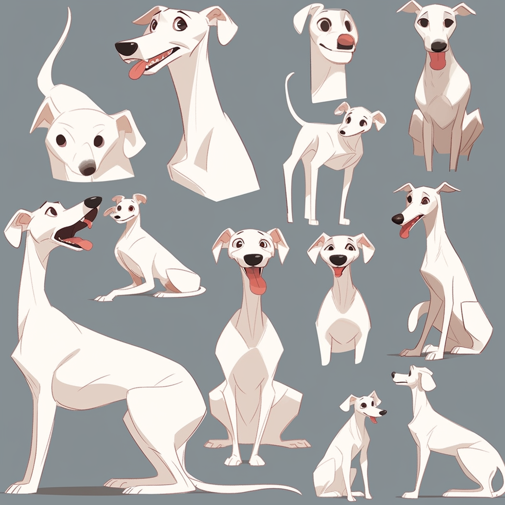 The Small Happy Italian Greyhound with Gray Spots