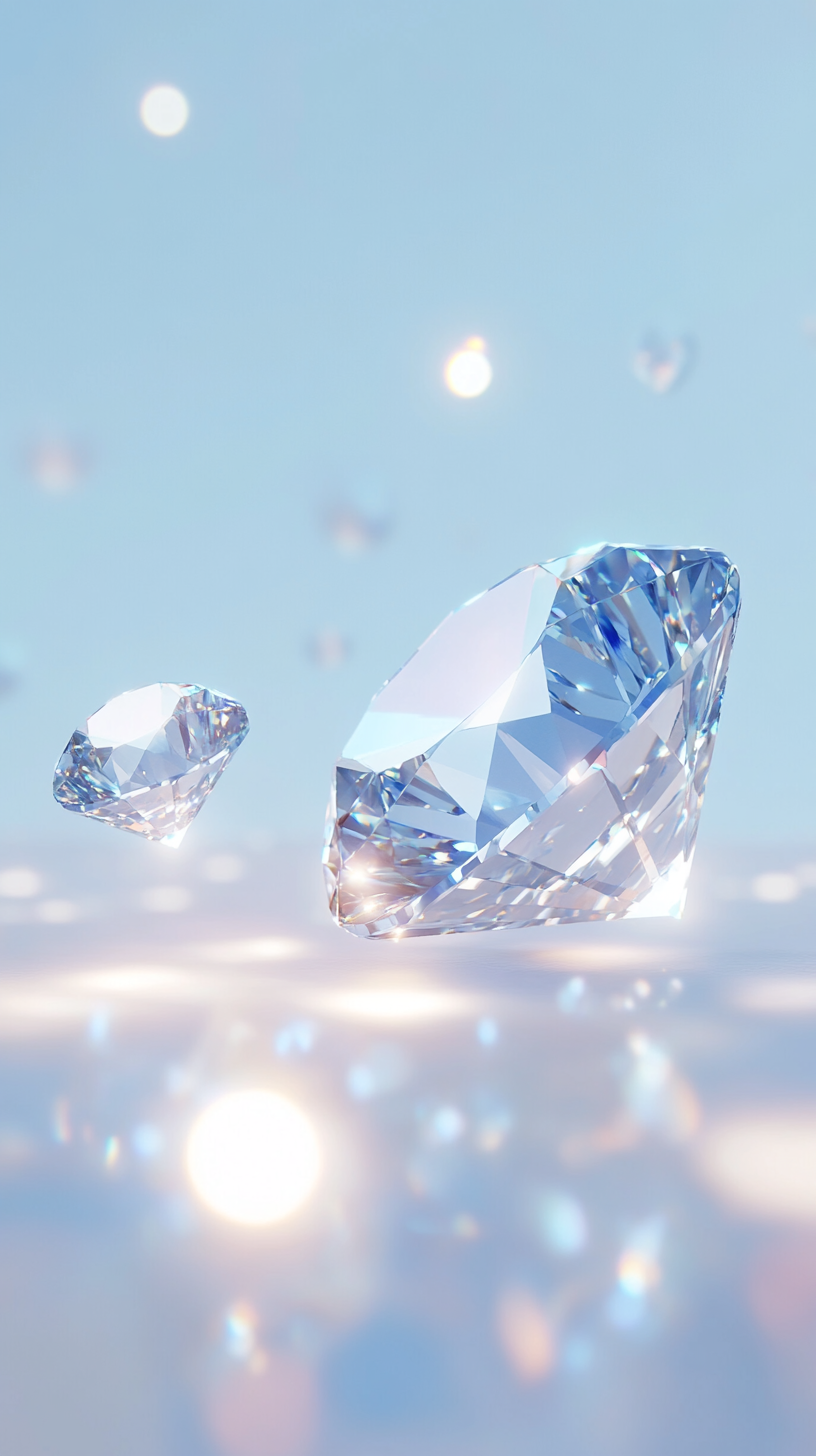 The Sparkling Diamond - A Luxurious Digital Art