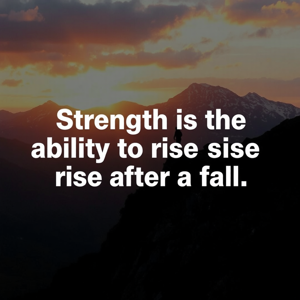 The Strength of Rising After a Fall