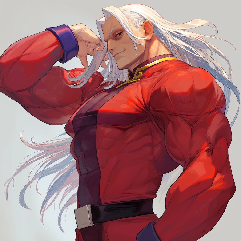 The Strong Anime Warrior with White Hair