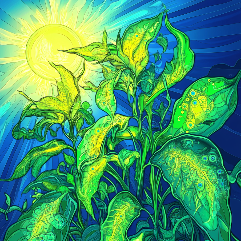 The Vibrant Photosynthesis Process under a Sunny Sky