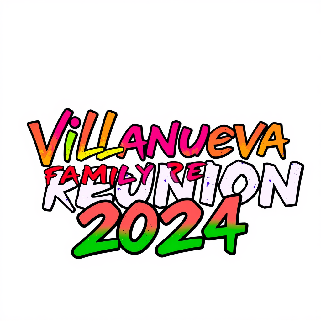 The Villanueva Family Reunion 2024 Graffiti Banner