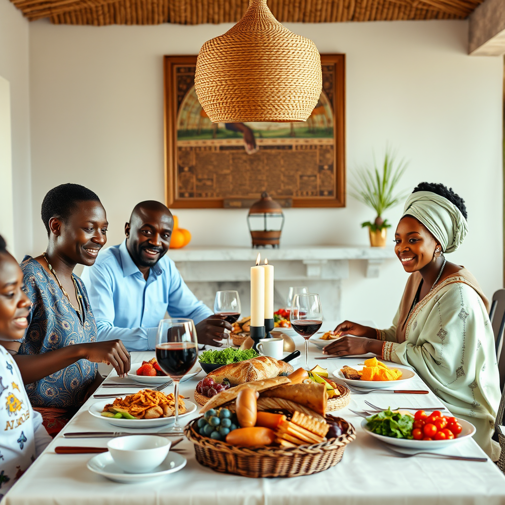 The Wealthy African Family's Dining Table Feast